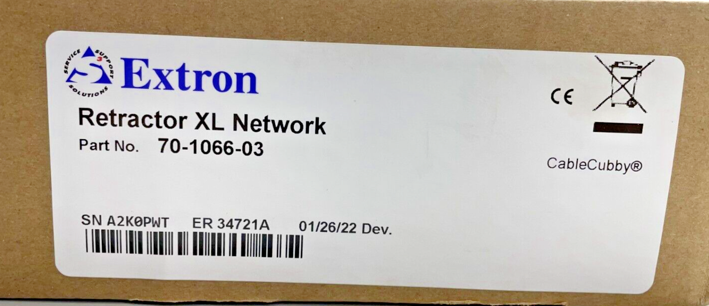Extron Retractor Series 2 XL Network CAT6e Cable Retraction System 70 ...