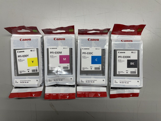 Canon PFI-030 ImagePROGRAF 55ml LUCIA TD Pigment Ink Tank Set Y M C BK