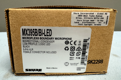Shure MX395B/BI-LED Microflex Low-Profile Figure-8 Boundary Microphone