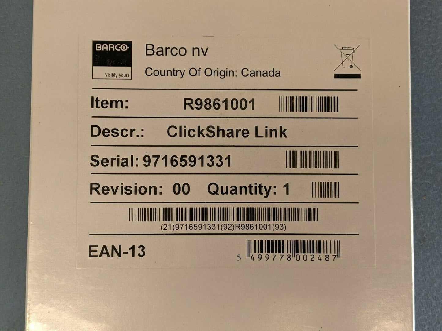 Barco ClickShare R9861001 Link for iPad