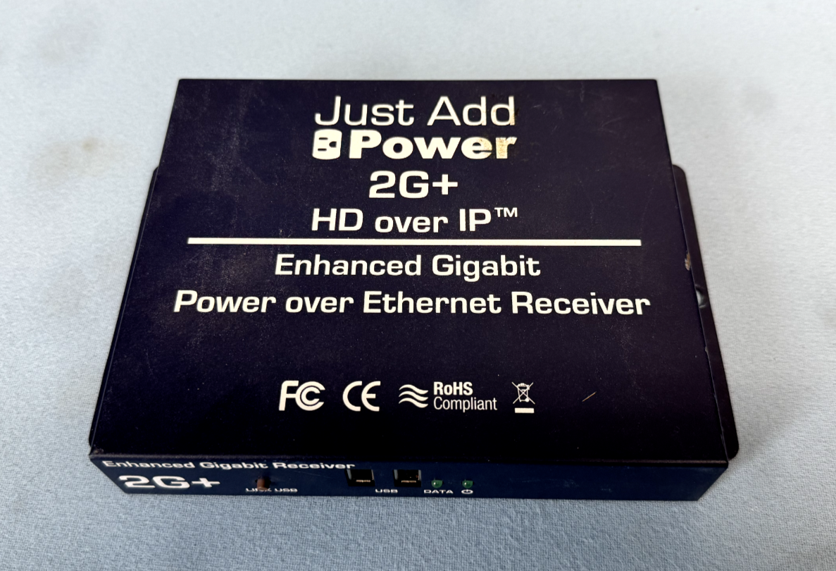 Just Add Power 2G+ HD Over IP Enhanced Gigabit Power Over Ethernet Rec ...