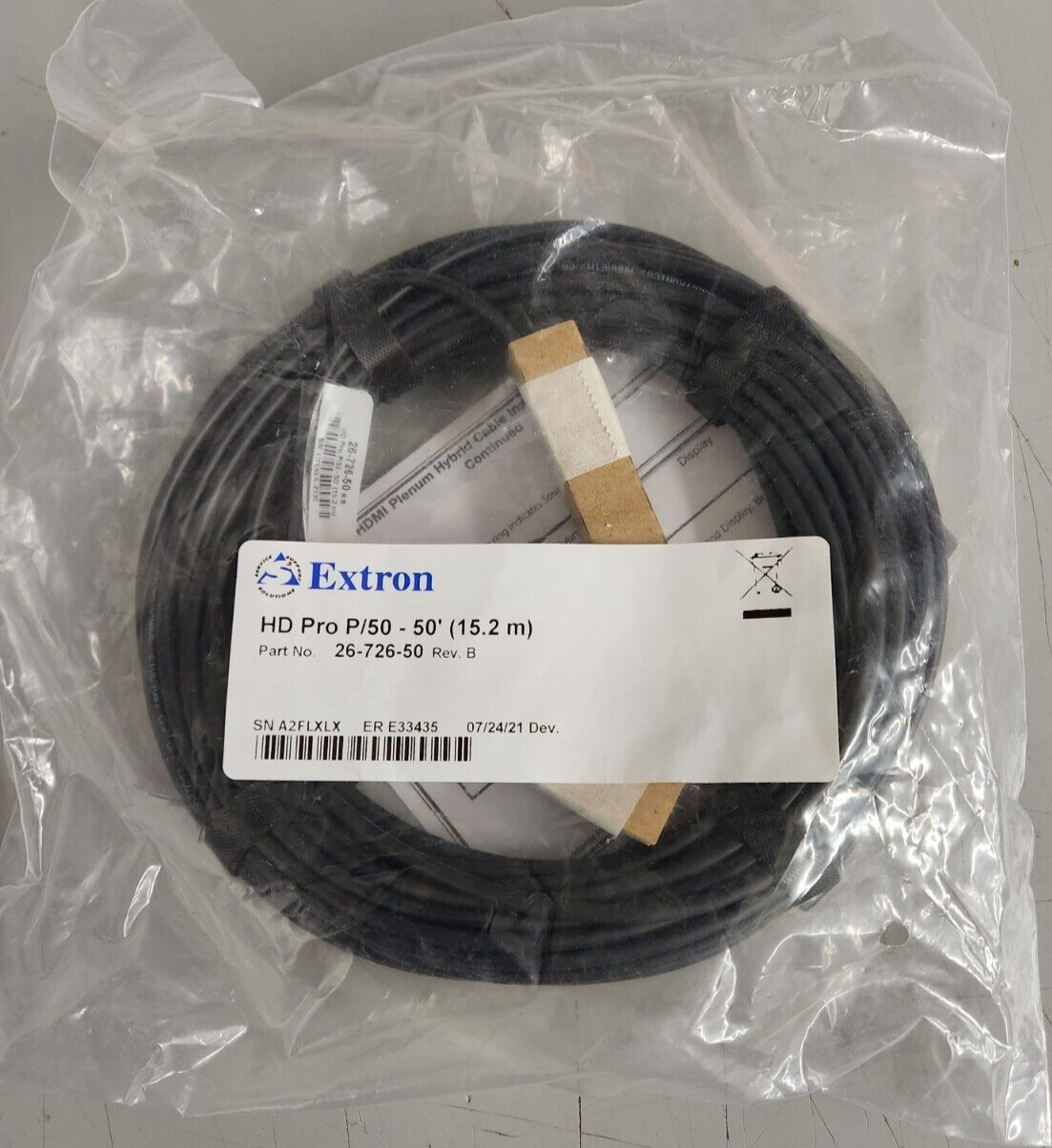 Extron HD ProP HDMI Premium High Speed Optical Cable 50' (15.2 m) | 26 ...