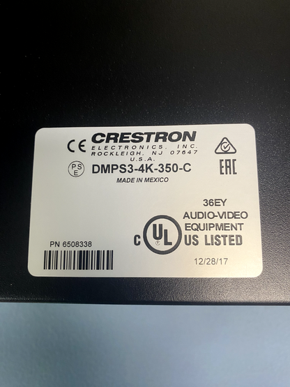 Crestron DMPS3-4K-350-C 3-Series 4K DigitalMedia Presentation System 350 6508338