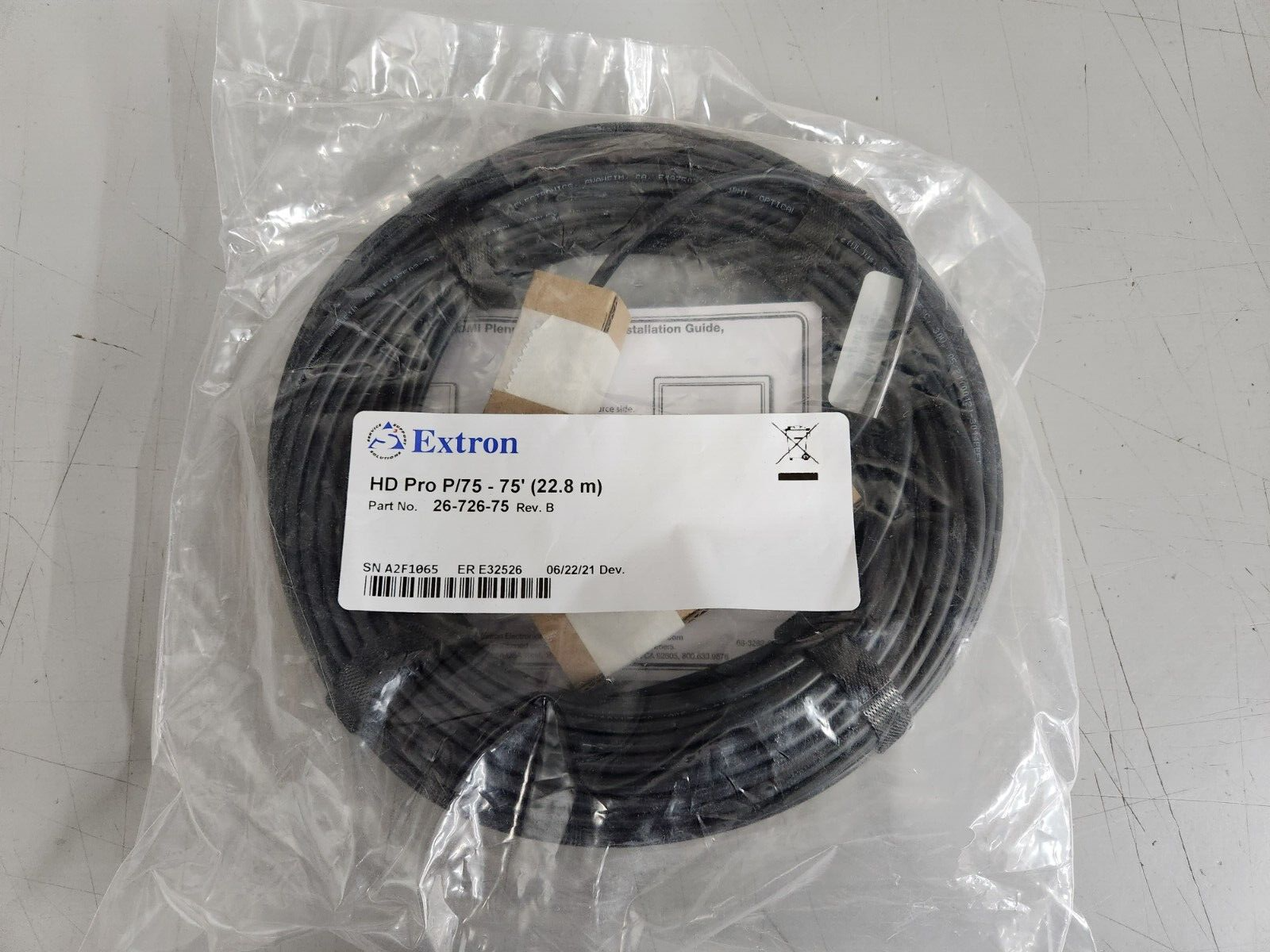 Extron HD ProP HDMI Premium High Speed Optical Cable 75' (22.8m) | 26 ...