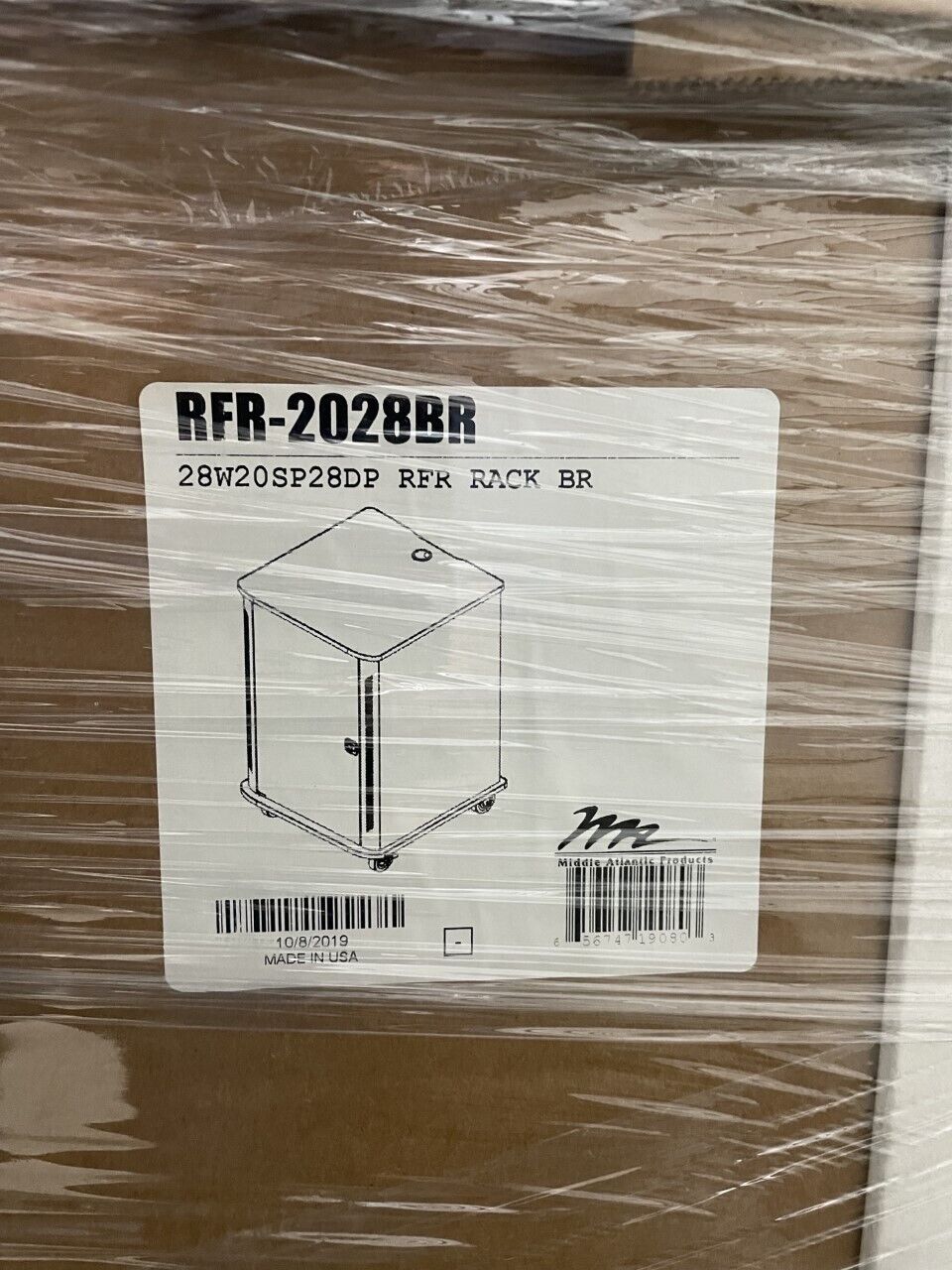 Middle Atlantic RFR-2028BR 20-Space Reference Series Equipment Rack - Black Rain