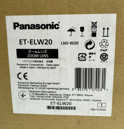 Panasonic ET-ELW20 Short Throw 1.3-1.7:1 Zoom Projector Lens