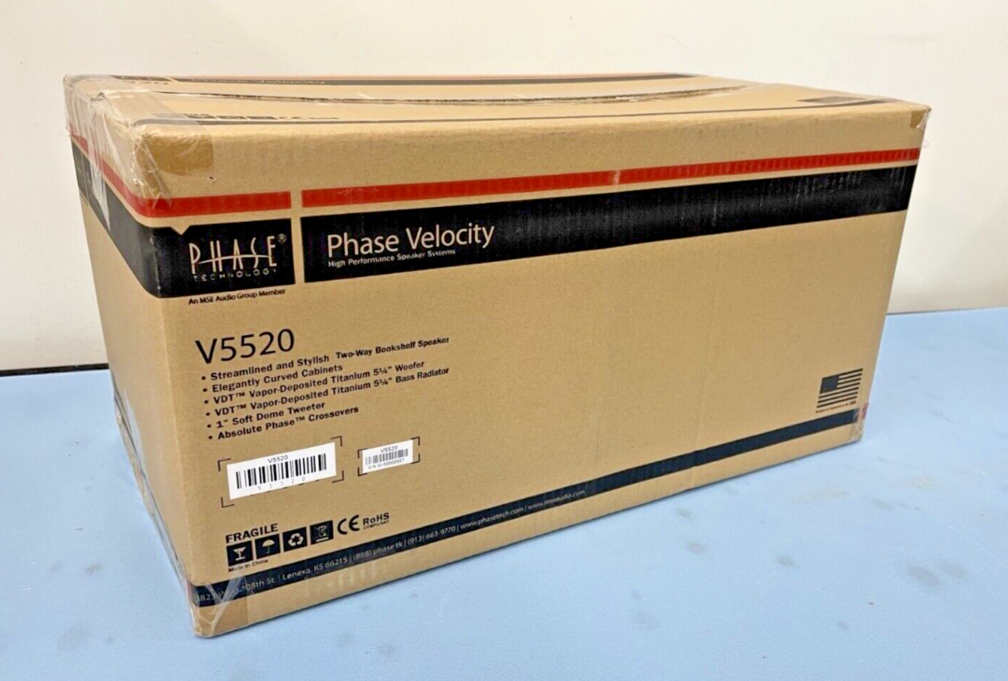 Phase Technology PhaseTech Velocity V5520 LCR 2-Way Center Channel Audio Speaker