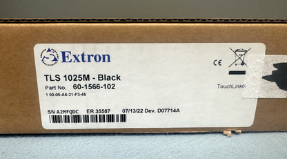 Extron TLS 1025M Black 10" Wall Mount TouchLink Scheduling Panel 60-1566-102