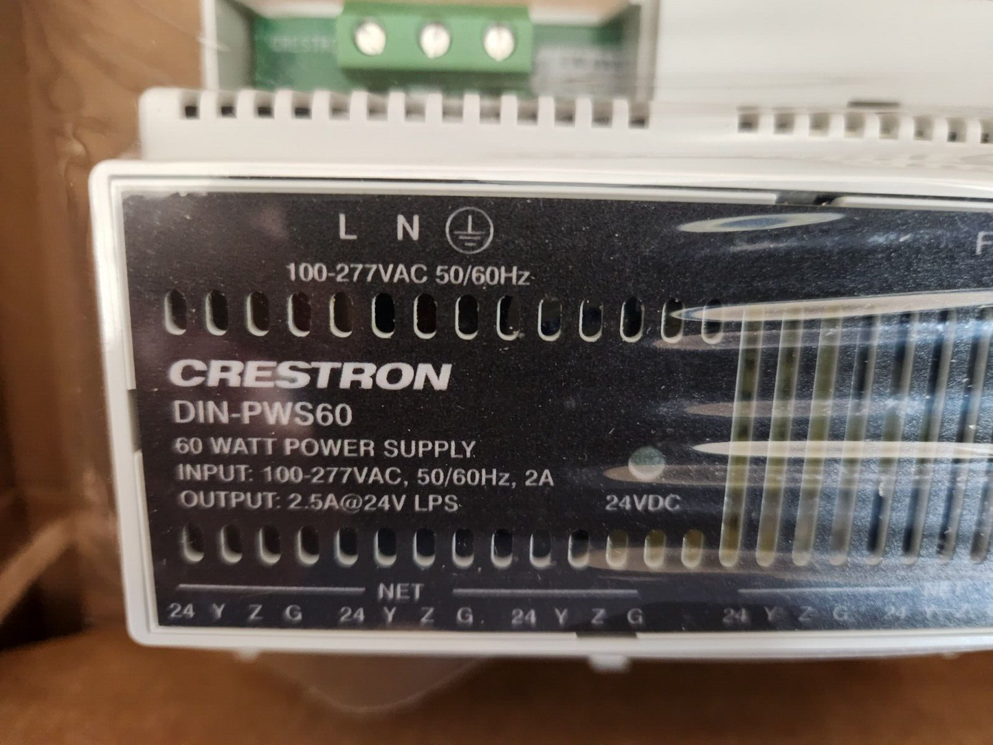 Crestron DIN-PWS60 DIN Rail 60 Watt Cresnet Power Supply 6507733 Open Box