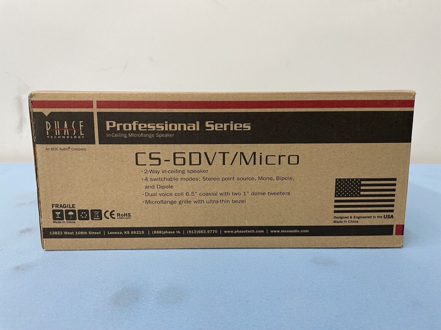 Phase Technology CS-6DVT/Micro Audio Professional Series In-Ceiling Speaker