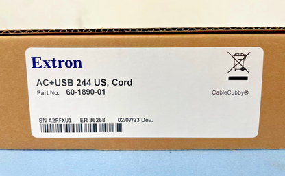 Extron 60-1890-01 AC+USB 244 US Power Module for Cable Cubby Series