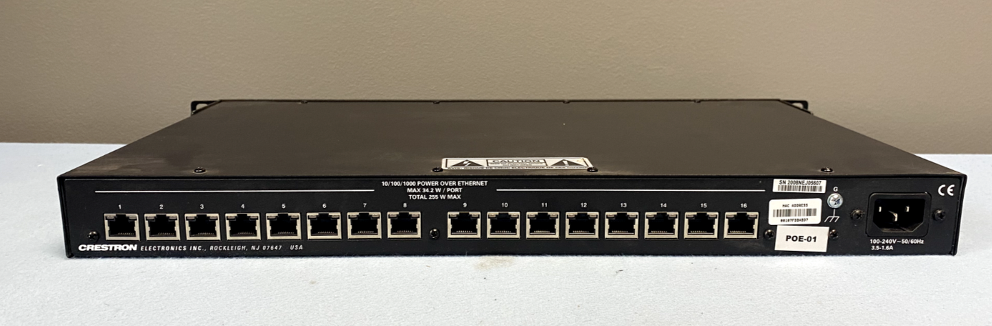 Crestron CEN-SWPOE-16 Managed 16-Port Gigabit Ethernet PoE+ Switch 6505820