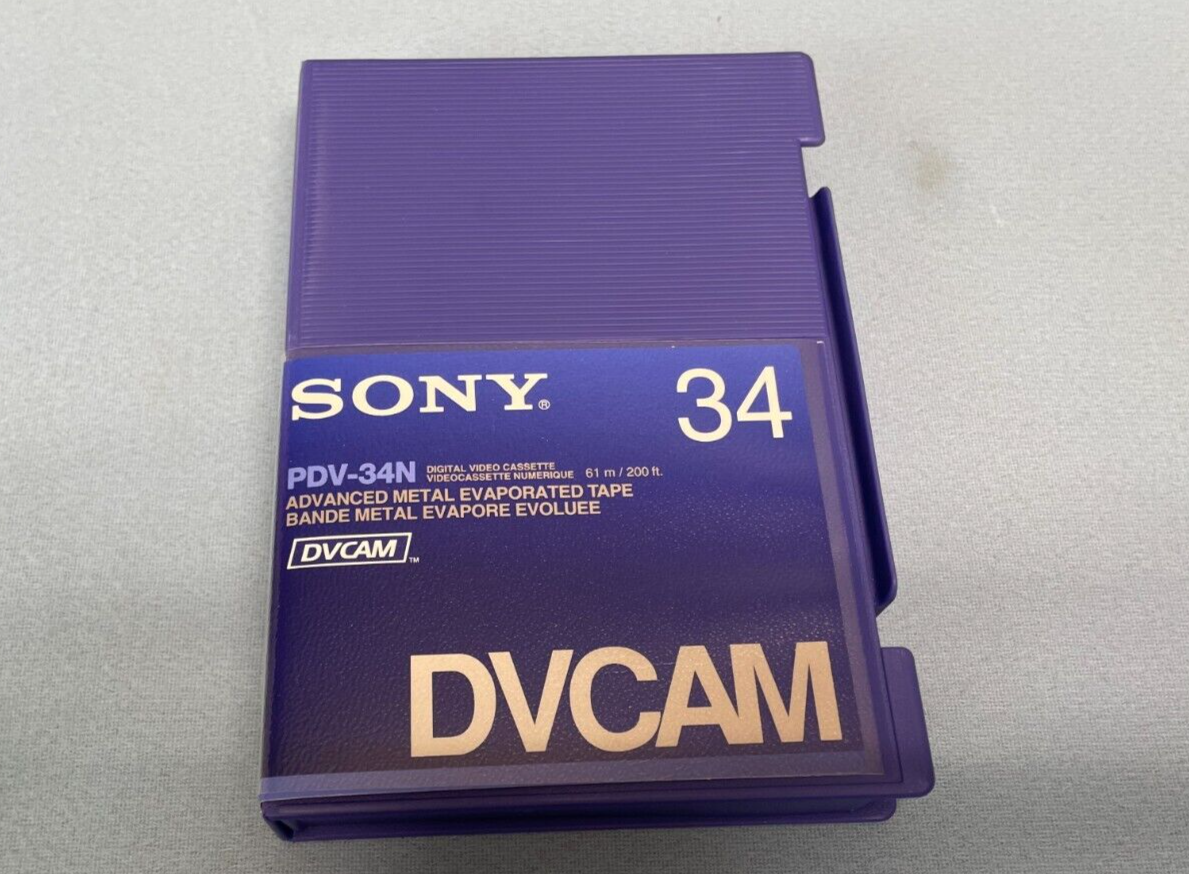 LOT OF 4 - SONY PDV-34N DVCAM TAPE DIGITAL CASSETTES