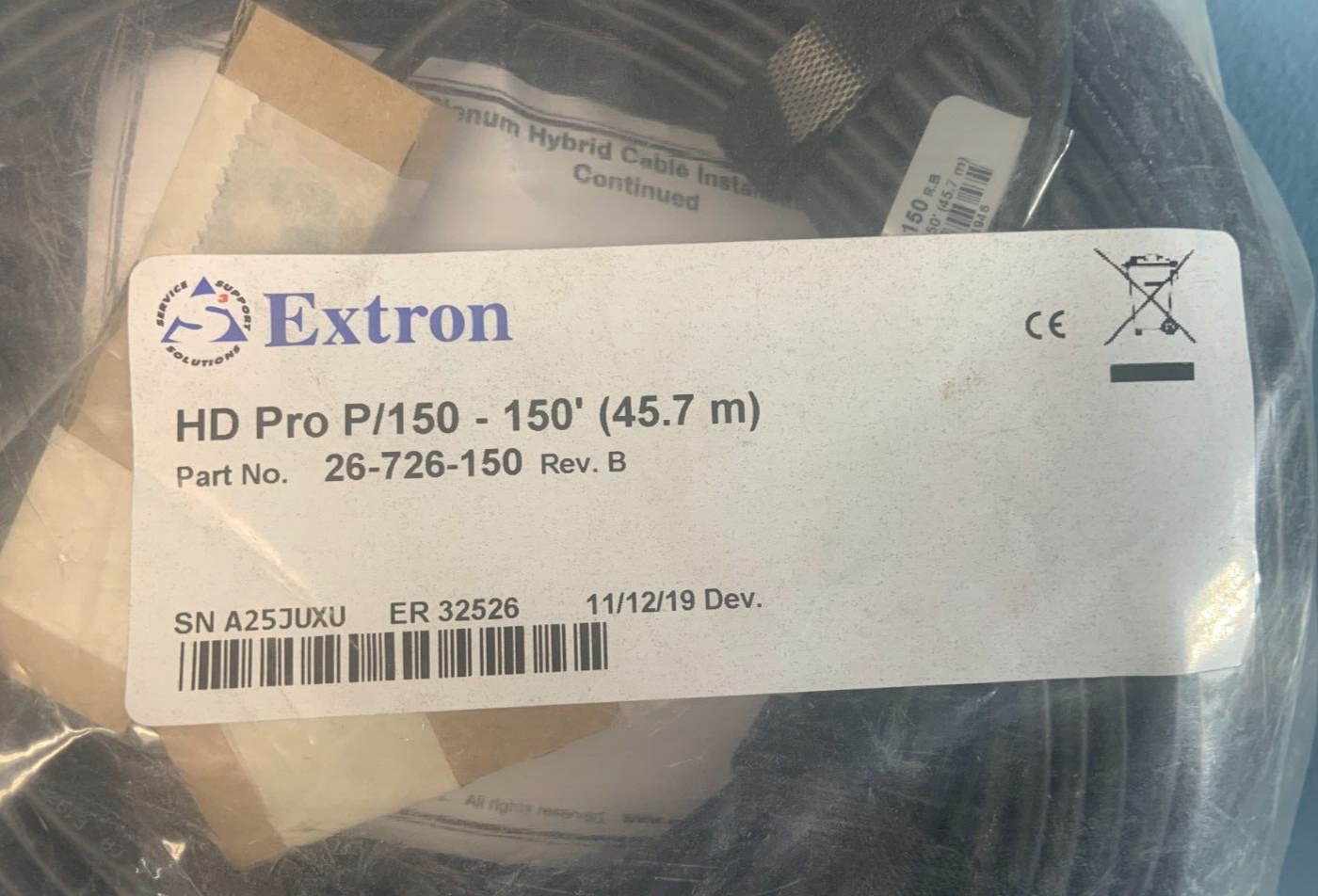 Extron HD ProP HDMI Premium High Speed Optical Cable 150' (45.7 m) | 26-726-150