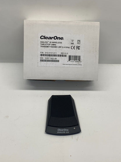 ClearOne Dialog 20 Wireless Table Omni Transmitter/Mic (RF 2.4GHz)  910-6101-011