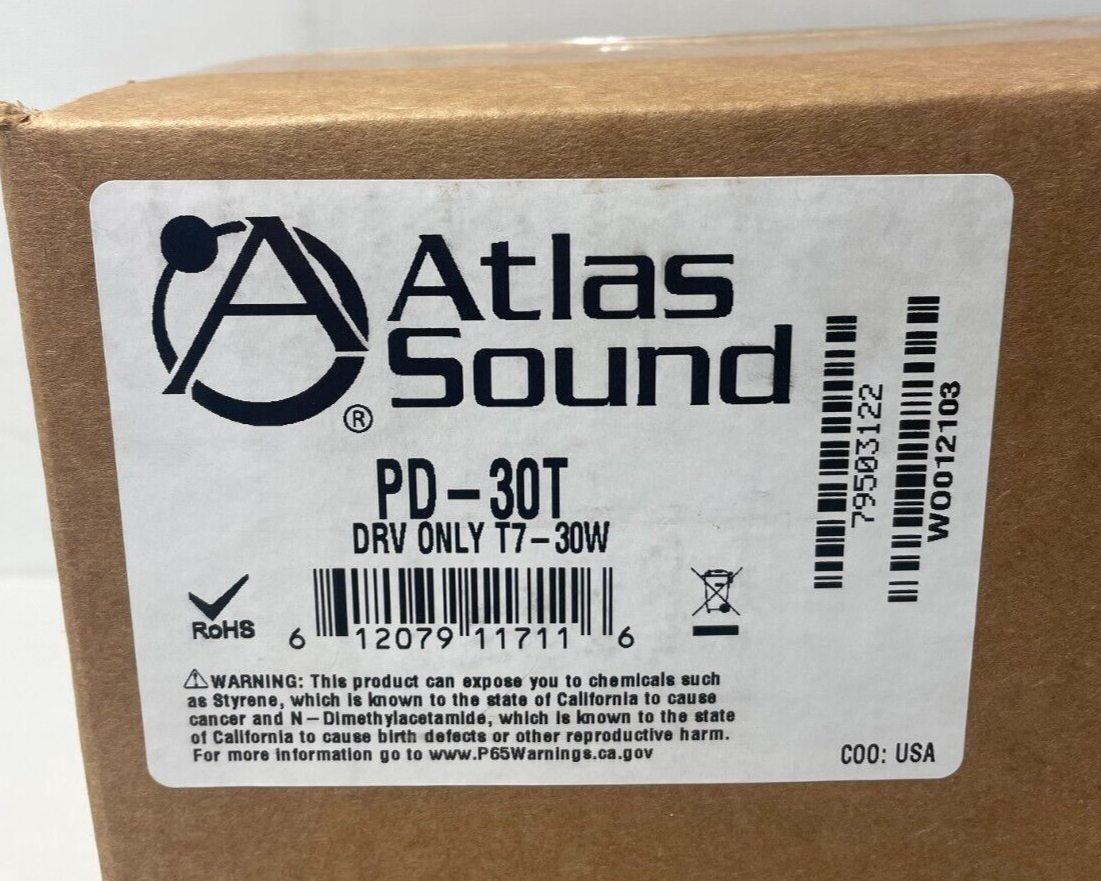 Atlas Sound PD-30T Compression Driver with 70.7V-30W Transformer