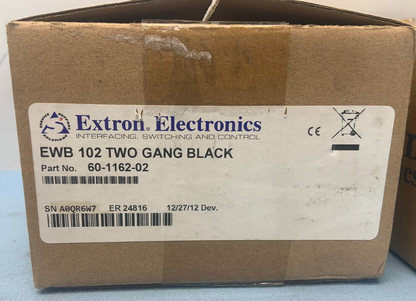 Extron EWB 102 Two Gang Black Series External Wall Boxes | 60-1162-02 | LOT OF 2