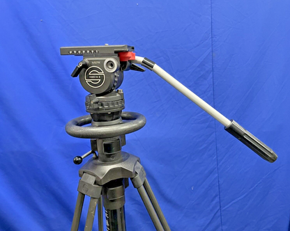 Sachtler Video 14 Fluid Head Pedestal Tripod w/ Pneumatic Column & Dolly System