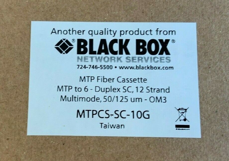 Black Box / MTPCS-SC-10G / MTP Fiber Optic Multimode Cassette