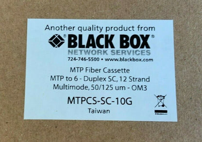 Black Box / MTPCS-SC-10G / MTP Fiber Optic Multimode Cassette