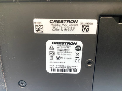 Crestron TS-1070-B-S 10.1 in. Tabletop Touch Screen, Black Smooth 6510821