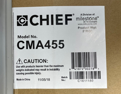 Chief CMA455 / 2 x 2' Suspended Ceiling Tile Replacement Plate