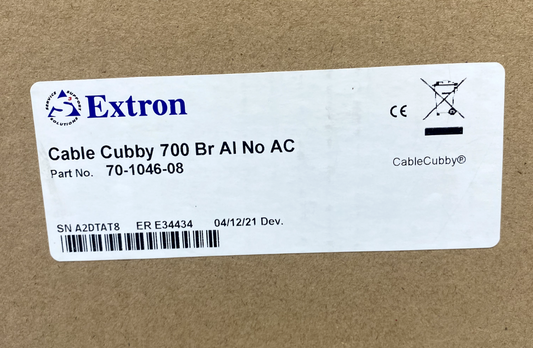 Extron Cabble Cubby 700 Brushed Aluminum No AC 70-1046-08