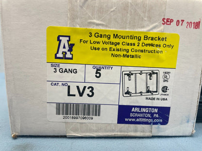 Arlington LV3 Three Gang Low Voltage Mounting Bracket LOT OF 13