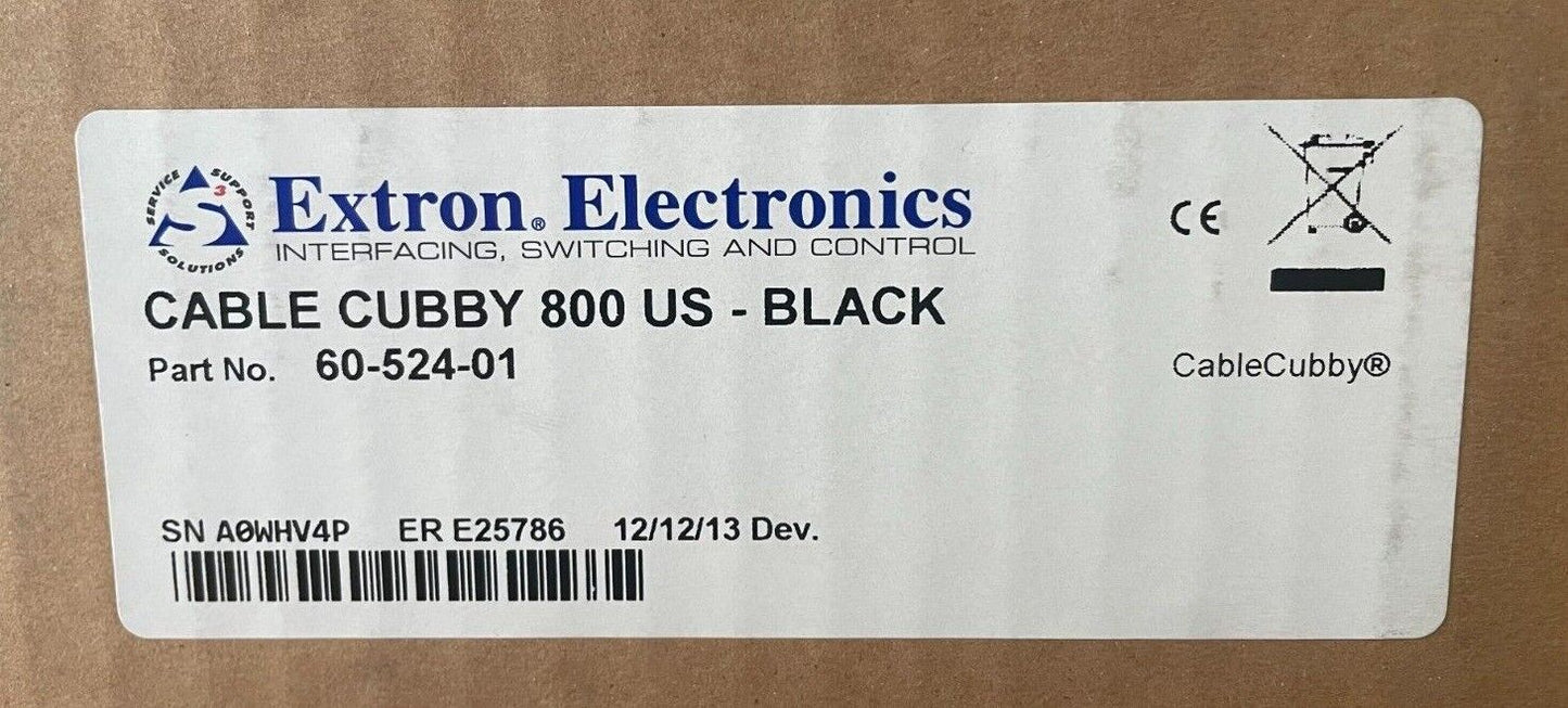 Extron Cable Cubby 800 US Black w/ US AC Module 60-524-01