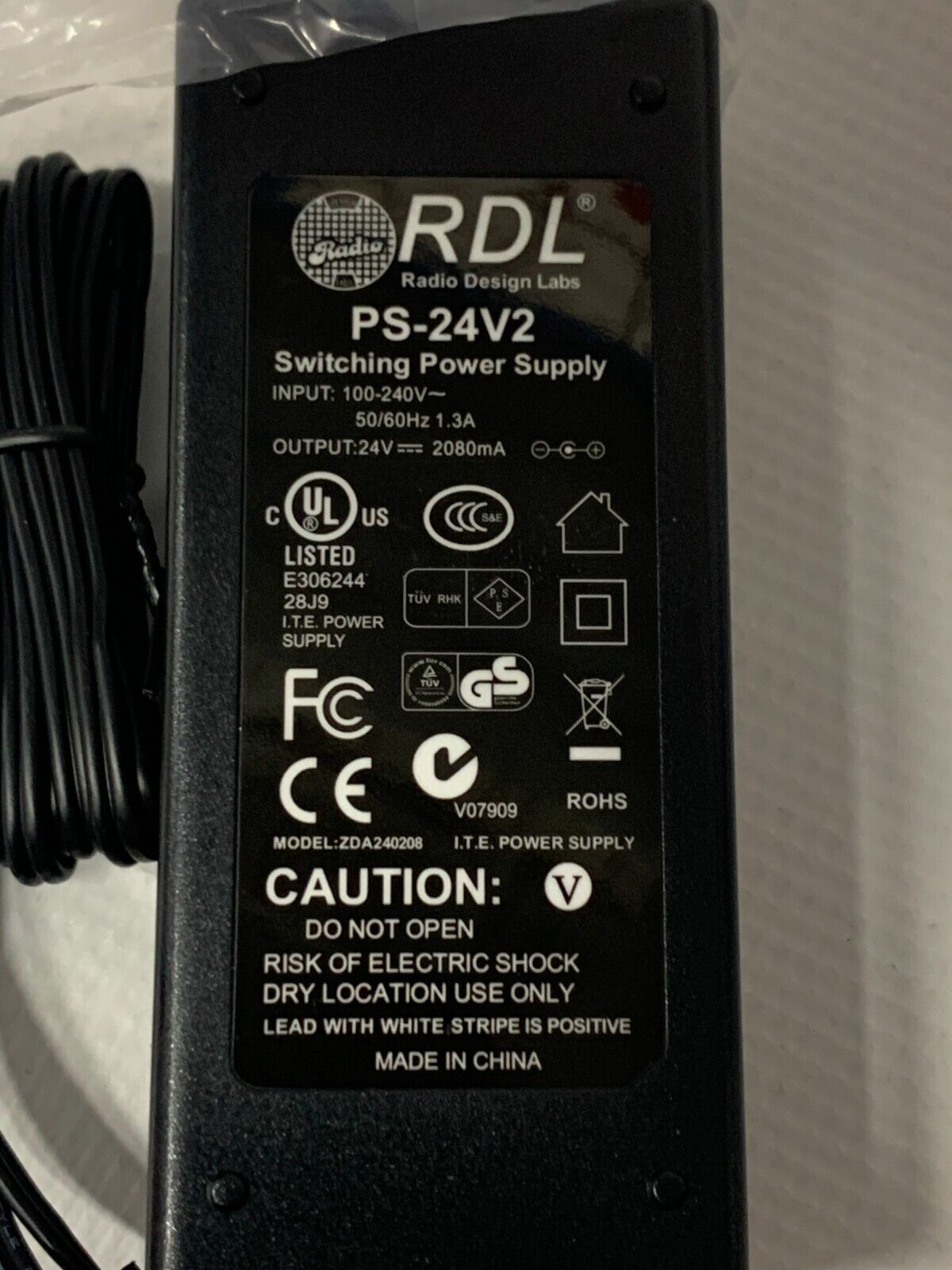 RDL PS-24V2A  24VDC Switching Power Supply