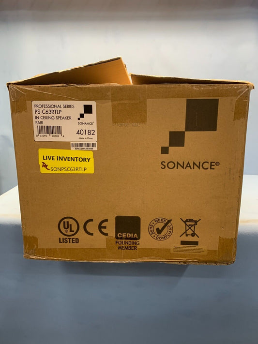 Sonance PS-C63RTLP Professional Series 6.5" Low Profile In-Ceiling Speaker Pair