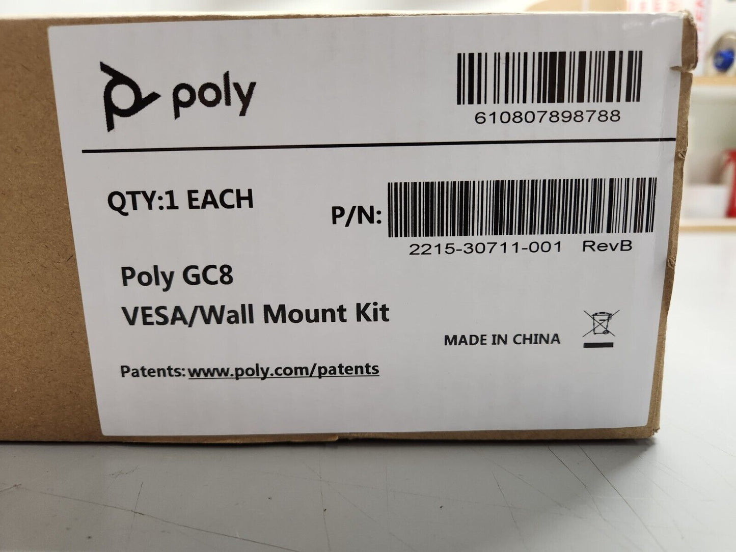 Poly GC8 VESA Wall Mount Kit 2215-30711-001  for G1-T, G40-T, G80-T G85-T NEW