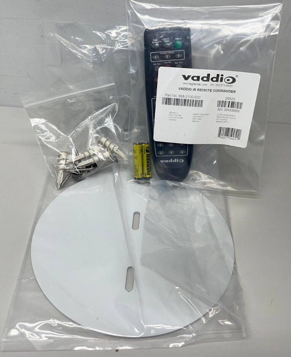 Vaddio 999-9950-100W RoboSHOT 20 UHD OneLINK HDMI System (White)