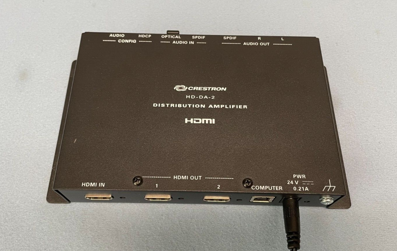 CRESTRON HD-DA-2 DISTRIBUTION AMPLIFIER w/ Power Supply