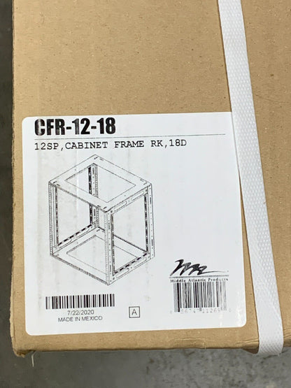 Middle Atlantic CFR-12-18 / Cabinet Frame Rack  / 12 SP 18D
