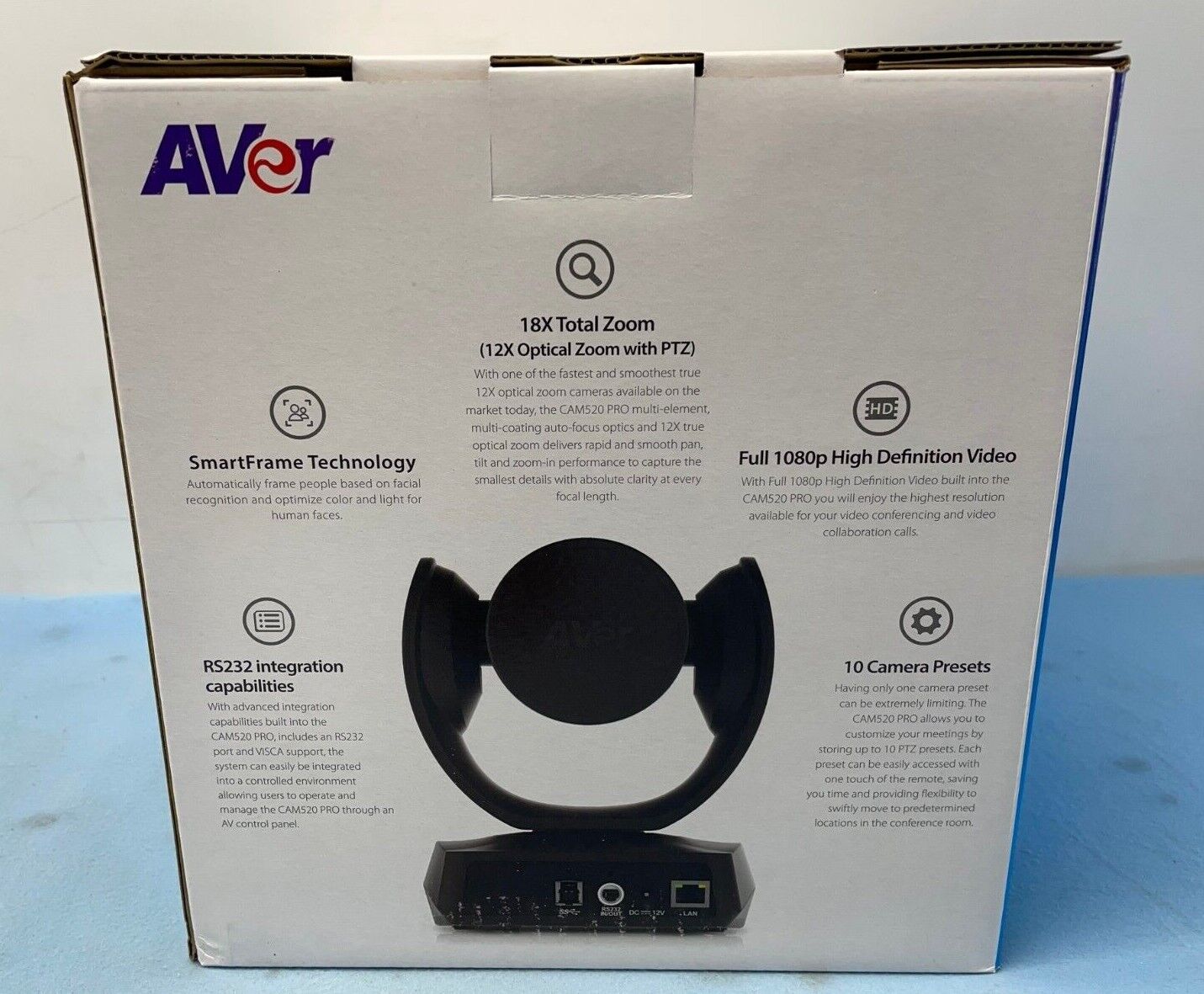 AVer CAM520 Pro(PoE) Video Conferencing Camera - HD 1080p - 60 fps - USB 3.1