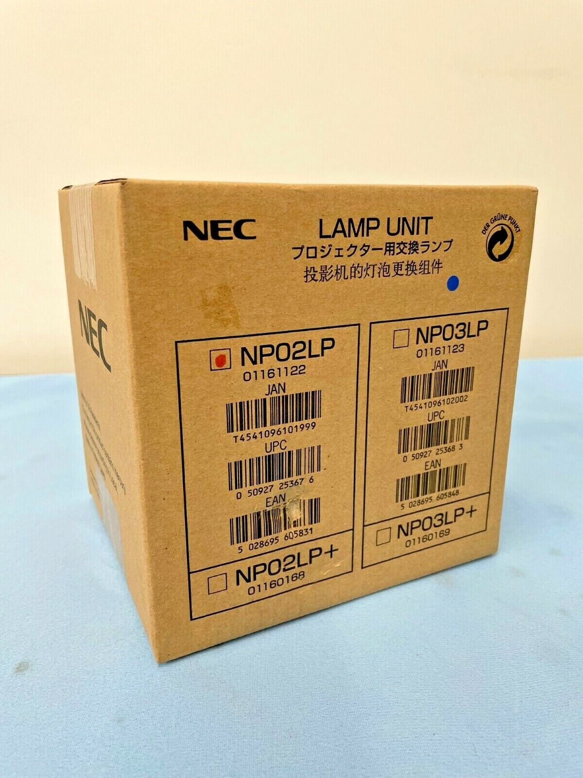 NEC NP02LP ORIGINAL Genuine OEM Projector Lamp / Bulb - New in Sealed Box!