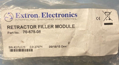 Extron 70-678-08 Retractor Filler Module / Lot of 3