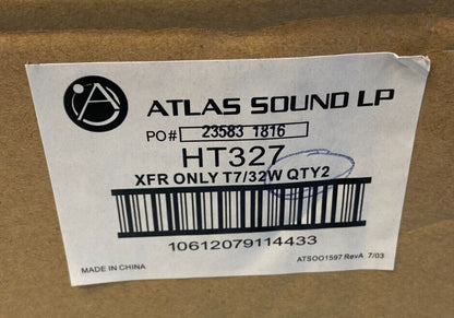 Atlas Sound HT327 - 32W, 70.7V Transformer / Box of 2
