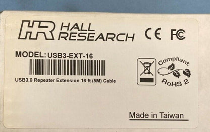 Hall Research USB3-EXT-16 USB 3.0 Active Extension Cable 16 Feet / Lot of 2