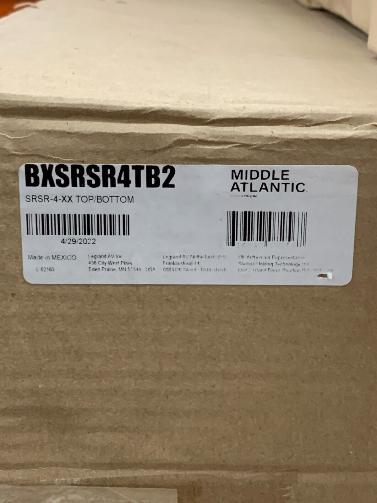 Middle Atlantic BXSRSR4TB2 14RU Rotating Sliding Rail System