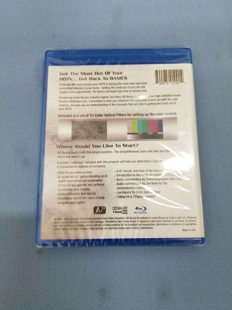 DVE Digital Video Essentials HD Basics [Blu Ray] FREE SHIPPING Region Free / NEW