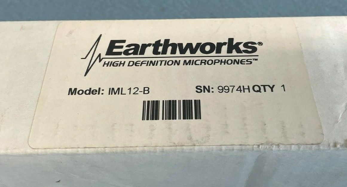 Earthworks IML12-B High-Definition Installation Microphone w/ 12" Gooseneck