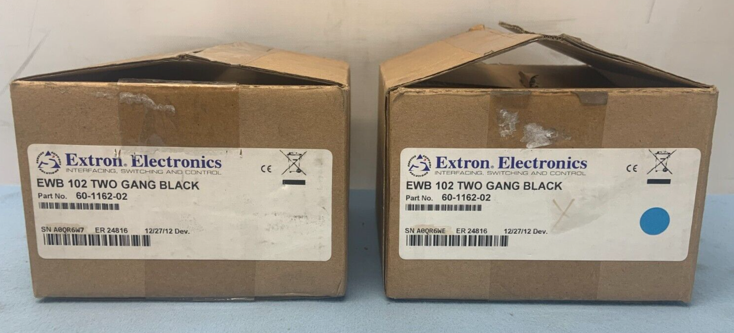 Extron EWB 102 Two Gang Black Series External Wall Boxes | 60-1162-02 ...