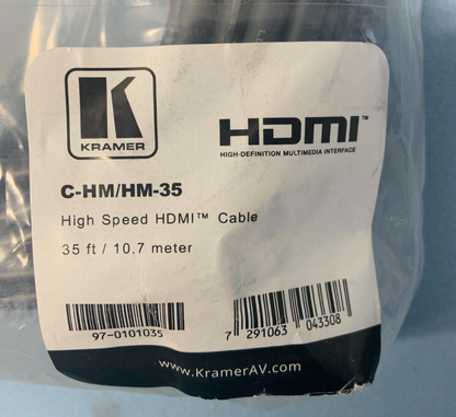 Kramer C-HM/HM-35 | High Speed (35ft / 10.7m) Black HDMI Cable