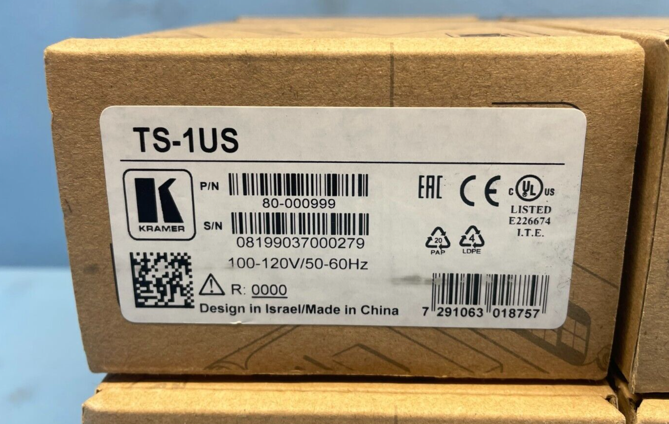 Kramer TS-1US TBUS Single Power Socket (USA Plug) 80-000999 LOT OF 4
