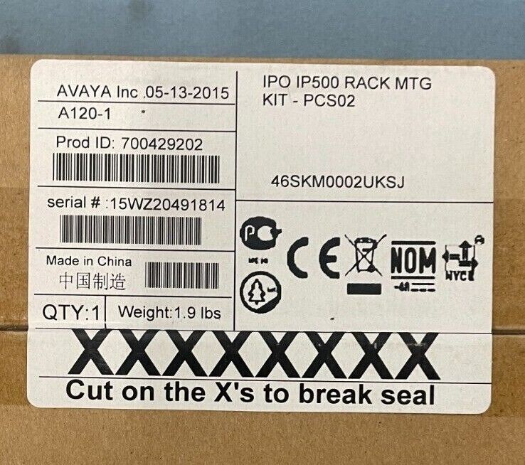 Avaya IP500 Rack Mounting Kit PCS02 (700429202)