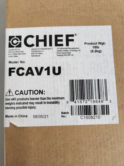 Chief FCAV1U FUSION Mount Pull-Out Accessory for Wall Mounts 11" Extension NEW