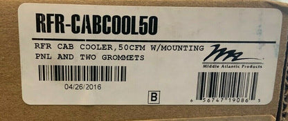 Middle Atlantic RFR Cabinet Cooler 50CFM w/ Mounting Panel - RFR-CABCOOL50