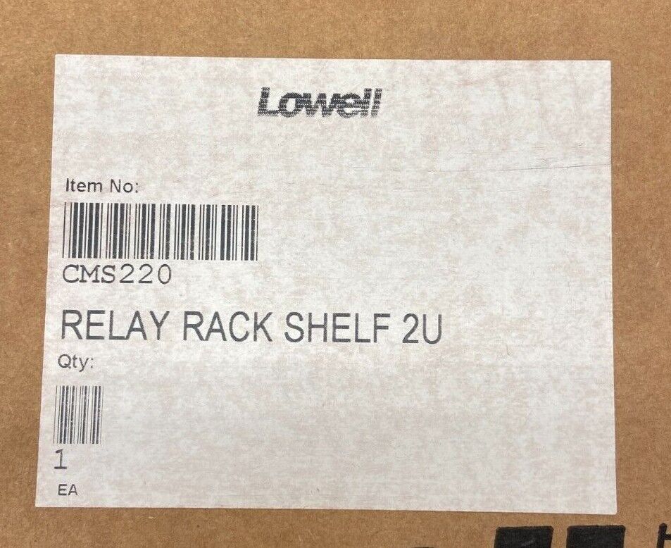 Lowell CMS-220 Manufacturing Center-Mount Rack Shelf, 2U, 20"D